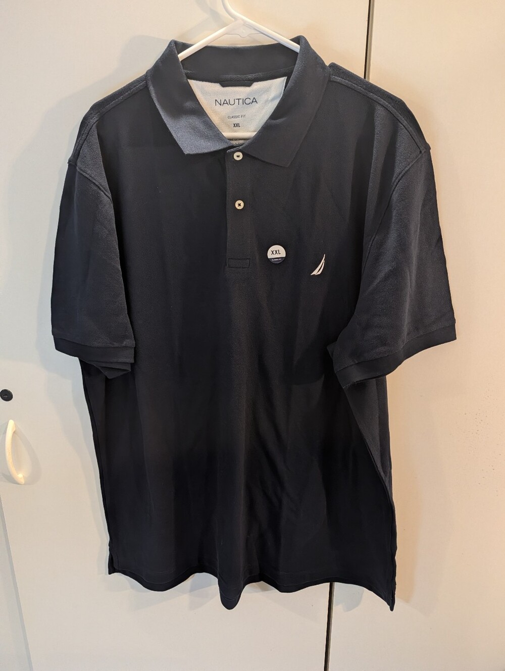 Nautica Men's XXL Dark Navy Polo with Sail Logo NWT